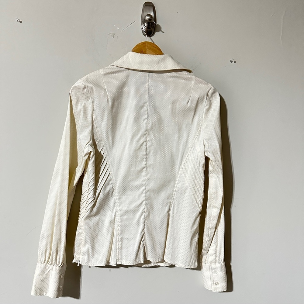 Etcetera White Ruffle Front Button Down Blouse – Women’s Size 6 - Picture 2 of 4